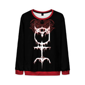 Мужской свитшот 3D с принтом Ghostemane sign в Ухте, 100% полиэстер с мягким внутренним слоем | круглый вырез горловины, мягкая резинка на манжетах и поясе, свободная посадка по фигуре | Тематика изображения на принте: ghostemane | ghostemane mercury | ghostemane nihi | trash gang | гостмейн