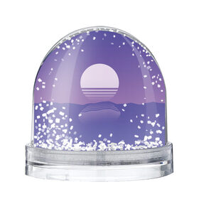 Снежный шар Come back down: в Ухте, Пластик | Изображение внутри шара печатается на глянцевой фотобумаге с двух сторон | hipster | neon | retro wave | vaporwave | геометрия | космос | неон | хипстер