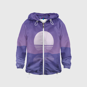 Детская ветровка 3D с принтом Come back down в Ухте, 100% полиэстер | подол и капюшон оформлены резинкой с фиксаторами, по бокам два кармана без застежек, один потайной карман на груди | hipster | neon | retro wave | vaporwave | геометрия | космос | неон | хипстер