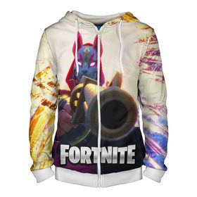 Мужская толстовка 3D на молнии с принтом FORTNITE в Ухте, 100% полиэстер | длина до линии бедра, манжеты и пояс оформлены мягкой тканевой резинкой, двухслойный капюшон со шнурком для регулировки, спереди молния, по бокам два кармана | fortnite | битва | игра | компьютерная игра | королевская | надпись | симулятор | фортнайт