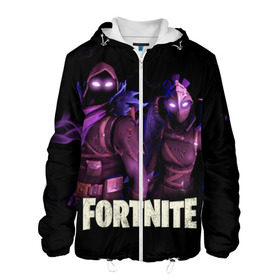 Мужская куртка 3D с принтом FORTNITE в Ухте, ткань верха — 100% полиэстер, подклад — флис | прямой крой, подол и капюшон оформлены резинкой с фиксаторами, два кармана без застежек по бокам, один большой потайной карман на груди. Карман на груди застегивается на липучку | 