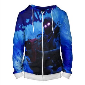 Мужская толстовка 3D на молнии с принтом FORTNITE в Ухте, 100% полиэстер | длина до линии бедра, манжеты и пояс оформлены мягкой тканевой резинкой, двухслойный капюшон со шнурком для регулировки, спереди молния, по бокам два кармана | fortnite | битва | игра | компьютерная игра | королевская | надпись | симулятор | фортнайт