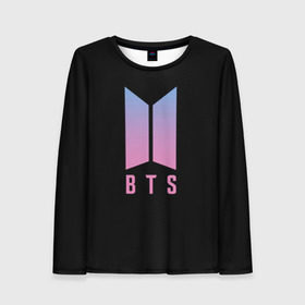 Женский лонгслив 3D с принтом BTS Jimin в Ухте, 100% полиэстер | длинные рукава, круглый вырез горловины, полуприлегающий силуэт | bts | jimin | бтс | группа | корейская | музыка | розовый | цветы | черный