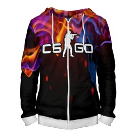 Мужская толстовка 3D на молнии с принтом Counter Strike в Ухте, 100% полиэстер | длина до линии бедра, манжеты и пояс оформлены мягкой тканевой резинкой, двухслойный капюшон со шнурком для регулировки, спереди молния, по бокам два кармана | counter strike | cs go | global offensive | игра | игры | компьютерные | контер страйк