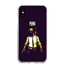 Чехол для iPhone XS Max матовый PUBG Lowpoly: в Ухте, Силикон | Область печати: задняя сторона чехла, без боковых панелей | battlegrounds | chicken | chickendinner | dinner | game | pcgaming | playerunknownsbattlegrounds | pubg | videogames | баттл | баттлграунд | куриныйобед | курица | обед | пабг