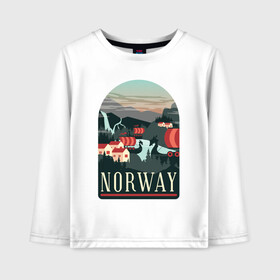 Детский лонгслив хлопок Норвегия: в Ухте, 100% хлопок | круглый вырез горловины, полуприлегающий силуэт, длина до линии бедер | norway | норвегия