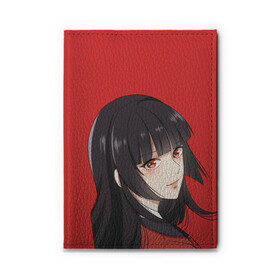 Обложка для автодокументов с принтом Kakegurui Red в Ухте, натуральная кожа |  размер 19,9*13 см; внутри 4 больших “конверта” для документов и один маленький отдел — туда идеально встанут права | Тематика изображения на принте: anime | compulsive gambler | kakegurui | manga | аниме | безумный азарт | дзябами | карты | манга | покер | скучная девушка | юмэко джабами