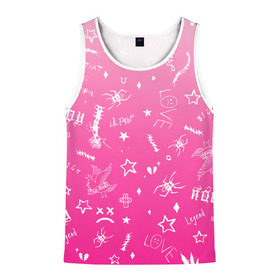 Мужская майка 3D с принтом Lil Peep tatu в Ухте, 100% полиэстер | круглая горловина, приталенный силуэт, длина до линии бедра. Пройма и горловина окантованы тонкой бейкой | hip hop | lil peep | lilpeep | lilpip | pink | rap | rep | runaway | лил пип | лилпип | реп | розовый | рэп | тату | татуировки лилпипа | хип хоп | эмо рэп