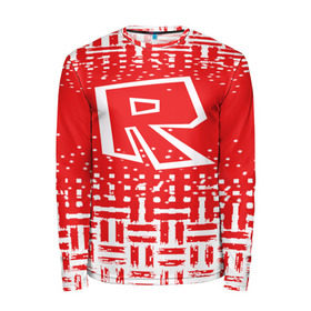 Мужской лонгслив 3D с принтом Roblox в Ухте, 100% полиэстер | длинные рукава, круглый вырез горловины, полуприлегающий силуэт | Тематика изображения на принте: dynablocks | roblox | robux | белый | блоки | вселенная | герои | красный | кубики | роблокс | симулятор