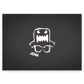 Поздравительная открытка с принтом JDM в Ухте, 100% бумага | плотность бумаги 280 г/м2, матовая, на обратной стороне линовка и место для марки
 | domo | jdm | sport | авто | автомобиль | гонки | карбон | логотип | надпись | спорт