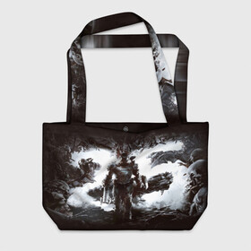 Пляжная сумка 3D с принтом Doom Eternal в Ухте, 100% полиэстер | застегивается на металлическую кнопку; внутренний карман застегивается на молнию. Стенки укреплены специальным мягким материалом, чтобы защитить содержимое от несильных ударов
 | doom | земля | игра | космос | марс | фантастика | шутер