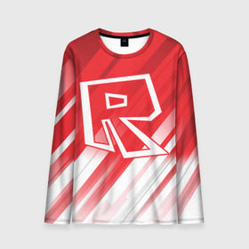 Мужской лонгслив 3D с принтом Роблокс в Ухте, 100% полиэстер | длинные рукава, круглый вырез горловины, полуприлегающий силуэт | Тематика изображения на принте: dynablocks | roblox | robux | белый | блоки | вселенная | герои | красный | кубики | роблокс | симулятор