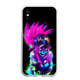 Чехол для iPhone XS Max матовый с принтом KDA Akali в Ухте, Силикон | Область печати: задняя сторона чехла, без боковых панелей | akali | game | kda | killer | legends | legue | legueoflegends | lol | mask | акали | вольная | игра | легенд | лига | лигалегенд | лол | маска