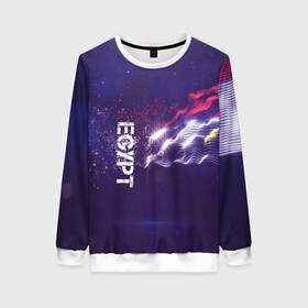 Женский свитшот 3D с принтом Egypt(Египет) в Ухте, 100% полиэстер с мягким внутренним слоем | круглый вырез горловины, мягкая резинка на манжетах и поясе, свободная посадка по фигуре | egypt | flag | urban | город | египет | мир | путешествие | символика | страны | флаг | флаги