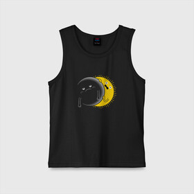 Детская майка хлопок с принтом Солнечное Затмение в Ухте,  |  | звезды | космос | луна | планета | солнце