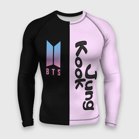 Мужской рашгард 3D с принтом BTS Jung Kook в Ухте,  |  | Тематика изображения на принте: bts | jung kook | бтс | группа | корейская | музыка | розовый | цветы | черный