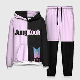 Мужской костюм 3D (с толстовкой) с принтом BTS Jung Kook в Ухте,  |  | Тематика изображения на принте: bts | jung kook | бтс | группа | корейская | музыка | розовый | цветы | черный