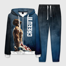 Мужской костюм 3D с принтом Creed 2 в Ухте, 100% полиэстер | Манжеты и пояс оформлены тканевой резинкой, двухслойный капюшон со шнурком для регулировки, карманы спереди | creed | jordan | lundgren | stallone | бальбоа | бокс | джордан | крид | лундгрен | ринг | рокки | сильвестр | сталлоне