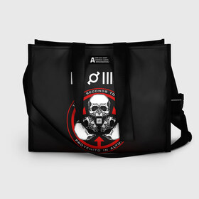 Сумка-шоппер 3D с принтом 30 Seconds to Mars в Ухте, 100% полиэстер | застегивается на металлическую кнопку; внутренний карман застегивается на молнию. Стенки укреплены специальным мягким материалом, чтобы защитить содержимое от несильных ударов
 | 30 seconds | 30 seconds to mars | 30 stm | mars | thirty seconds to mars | группы | джаред лето | музыка | рок