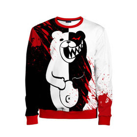 Детский свитшот 3D с принтом MONOKUMA в Ухте, 100% полиэстер | свободная посадка, прямой крой, мягкая тканевая резинка на рукавах и понизу свитшота | ahegao | anime | bear | blood | danganronpa | derector | despair | girls | happy | havoc | manga | monokuma | panda | red | robot | trigger | ultra | аниме | ахегао | директор | кровь | манга | медведь | монокума | панда | робот