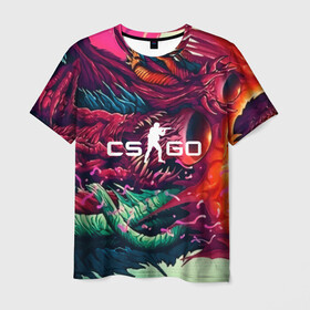 Мужская футболка 3D с принтом CS GO  hyper beast skin в Ухте, 100% полиэфир | прямой крой, круглый вырез горловины, длина до линии бедер | Тематика изображения на принте: beast | counterstike | csgo | hyper | hyperbeast | m4a1s | steam | винтовка | контра | кс | ксго | шмотки