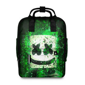 Женский рюкзак 3D с принтом Marshmello в Ухте, 100% полиэстер | лямки с регулируемой длиной, сверху ручки, чтобы рюкзак нести как сумку. Основное отделение закрывается на молнию, как и внешний карман. Внутри два дополнительных кармана, один из которых закрывается на молнию. По бокам два дополнительных кармашка, куда поместится маленькая бутылочка
 | christopher | comstock | dj | dotcom | friends | marshmallow | marshmello | usa | диджей | друзья | комсток | крис | маршмэллоу | продюсер | сша