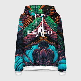 Мужская толстовка 3D с принтом CS GO hyper beast skin в Ухте, 100% полиэстер | двухслойный капюшон со шнурком для регулировки, мягкие манжеты на рукавах и по низу толстовки, спереди карман-кенгуру с мягким внутренним слоем. | Тематика изображения на принте: beast | counterstike | csgo | hyper | hyperbeast | m4a1s | steam | винтовка | контра | кс | ксго | шмотки