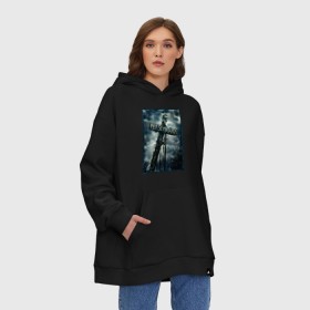 Худи SuperOversize хлопок с принтом Кладбище домашних животных в Ухте, 70% хлопок, 30% полиэстер, мягкий начес внутри | карман-кенгуру, эластичная резинка на манжетах и по нижней кромке, двухслойный капюшон
 | 