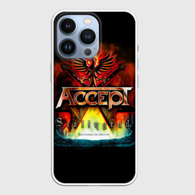 Чехол для iPhone 13 Pro с принтом Accept в Ухте,  |  | Тематика изображения на принте: accept | heavy metal | power metal | группы | метал | музыка | пауэр метал | рок | хэви метал