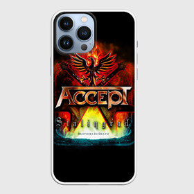 Чехол для iPhone 13 Pro Max с принтом Accept в Ухте,  |  | Тематика изображения на принте: accept | heavy metal | power metal | группы | метал | музыка | пауэр метал | рок | хэви метал