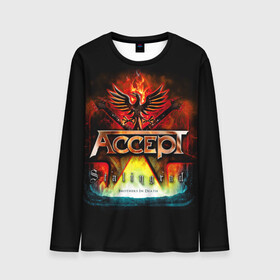 Мужской лонгслив 3D с принтом Accept в Ухте, 100% полиэстер | длинные рукава, круглый вырез горловины, полуприлегающий силуэт | Тематика изображения на принте: accept | heavy metal | power metal | группы | метал | музыка | пауэр метал | рок | хэви метал