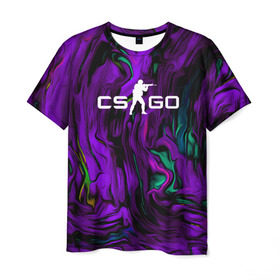 Мужская футболка 3D с принтом CS GO DRAW WAVES SKIN в Ухте, 100% полиэфир | прямой крой, круглый вырез горловины, длина до линии бедер | Тематика изображения на принте: action | astralis | awp | counter strike | cs go | cs go global offensive | cybersport | draw skin | faze clan | game | gamer | hyper beast | shooter | skin | team liquid | киберспорт | оружие | рисованный скин | скины