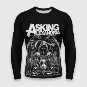 Мужской рашгард 3D с принтом Asking Alexandria в Ухте,  |  | asking alexandria | аскинг александриа | группы | метал | музыка | рок | хэви метал | электроникор