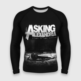 Мужской рашгард 3D с принтом Asking Alexandria в Ухте,  |  | asking alexandria | аскинг александриа | группы | метал | музыка | рок | хэви метал | электроникор