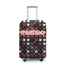 Чехол для чемодана 3D с принтом Roblox в Ухте, 86% полиэфир, 14% спандекс | двустороннее нанесение принта, прорези для ручек и колес | game | gamer | logo | roblox | игры | логотип | роблокс