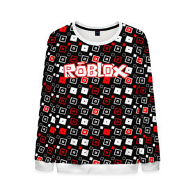 Мужской свитшот 3D с принтом Roblox в Ухте, 100% полиэстер с мягким внутренним слоем | круглый вырез горловины, мягкая резинка на манжетах и поясе, свободная посадка по фигуре | game | gamer | logo | roblox | игры | логотип | роблокс