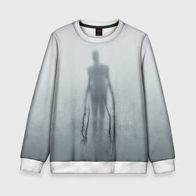 Детский свитшот 3D с принтом Slender в Ухте, 100% полиэстер | свободная посадка, прямой крой, мягкая тканевая резинка на рукавах и понизу свитшота | slender | slenderman | кино | слендер | слендр | слэндр | тонкий | тощий | ужасы