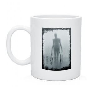 Кружка с принтом Slender в Ухте, керамика | объем — 330 мл, диаметр — 80 мм. Принт наносится на бока кружки, можно сделать два разных изображения | slender | slenderman | кино | слендер | слендр | слэндр | тонкий | тощий | ужасы