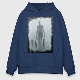 Мужское худи Oversize хлопок с принтом Slender в Ухте, френч-терри — 70% хлопок, 30% полиэстер. Мягкий теплый начес внутри —100% хлопок | боковые карманы, эластичные манжеты и нижняя кромка, капюшон на магнитной кнопке | Тематика изображения на принте: slender | slenderman | кино | слендер | слендр | слэндр | тонкий | тощий | ужасы