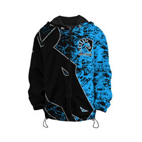 Детская куртка 3D с принтом Team Liquid в Ухте, 100% полиэстер | застежка — молния, подол и капюшон оформлены резинкой с фиксаторами, по бокам — два кармана без застежек, один потайной карман на груди, плотность верхнего слоя — 90 г/м2; плотность флисового подклада — 260 г/м2 | Тематика изображения на принте: dota | liquid | team | the international | дота | игры | кибер | ликвид | спорт | тим