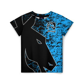 Детская футболка 3D с принтом Team Liquid в Ухте, 100% гипоаллергенный полиэфир | прямой крой, круглый вырез горловины, длина до линии бедер, чуть спущенное плечо, ткань немного тянется | dota | liquid | team | the international | дота | игры | кибер | ликвид | спорт | тим
