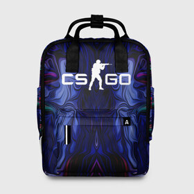 Женский рюкзак 3D с принтом CS GO WAVES SKIN в Ухте, 100% полиэстер | лямки с регулируемой длиной, сверху ручки, чтобы рюкзак нести как сумку. Основное отделение закрывается на молнию, как и внешний карман. Внутри два дополнительных кармана, один из которых закрывается на молнию. По бокам два дополнительных кармашка, куда поместится маленькая бутылочка
 | Тематика изображения на принте: action | astralis | awp | counter strike | cs go | cs go global offensive | cybersport | faze clan | game | gamer | hyper beast | shooter | skin | team liquid | киберспорт | оружие | скины