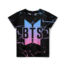Детская футболка 3D с принтом BTS LOVE YOURSELF в Ухте, 100% гипоаллергенный полиэфир | прямой крой, круглый вырез горловины, длина до линии бедер, чуть спущенное плечо, ткань немного тянется | Тематика изображения на принте: bangtan boys | bt21 | bts | bts army | bts stickers | j hope | jimin | jin | jungkook | k pop | rap monster | rapmon | suga | v | бтс | корея | стикеры bts