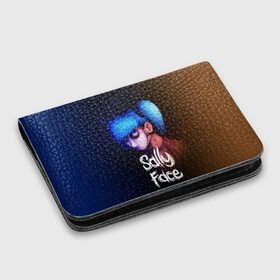 Картхолдер с принтом с принтом SALLY FACE в Ухте, натуральная матовая кожа | размер 7,3 х 10 см; кардхолдер имеет 4 кармана для карт; | Тематика изображения на принте: blue | face | fisher | game | games | gizmo | hair | larry | mask | sally | волосы | гизмо | голубые | игра | игры | ларри | маска | протез | сали | салли | синие | синий | триллер | ужасы | фейс | фишер | фэйс | хоррор
