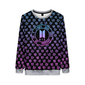 Женский свитшот 3D с принтом BTS LOVE YOURSELF в Ухте, 100% полиэстер с мягким внутренним слоем | круглый вырез горловины, мягкая резинка на манжетах и поясе, свободная посадка по фигуре | bangtan boys | bt21 | bts | bts army | bts stickers | j hope | jimin | jin | jungkook | k pop | rap monster | rapmon | suga | v | бтс | корея | стикеры bts
