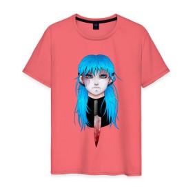 Мужская футболка хлопок с принтом Sally Face в Ухте, 100% хлопок | прямой крой, круглый вырез горловины, длина до линии бедер, слегка спущенное плечо. | blue | diane | face | fisher | gizmo | henry | johnson | killer | larry | sally | генри | гизмо | джонсон | диана | ларри | лицо | салли | фейс | фишер