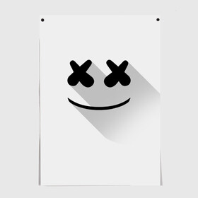 Постер с принтом Marshmello в Ухте, 100% бумага
 | бумага, плотность 150 мг. Матовая, но за счет высокого коэффициента гладкости имеет небольшой блеск и дает на свету блики, но в отличии от глянцевой бумаги не покрыта лаком | marshmello | диджей | клуб | клубная музыка | маршмеллоу | маршмэлло | маршмэллоу | музыка | электронная