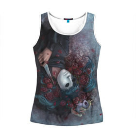 Женская майка 3D с принтом Sally Face в Ухте, 100% полиэстер | круглая горловина, прямой силуэт, длина до линии бедра | blue | diane | face | fisher | gizmo | henry | johnson | killer | larry | sally | генри | гизмо | джонсон | диана | ларри | лицо | салли | фейс | фишер