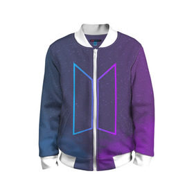 Детский бомбер 3D с принтом BTS LOVE YOURSELF в Ухте, 100% полиэстер | застегивается на молнию, по бокам два кармана без застежек, мягкие манжеты, по низу бомбера и на воротнике — эластичная резинка | bangtan boys | bt21 | bts | bts army | bts stickers | j hope | jimin | jin | jungkook | k pop | rap monster | rapmon | suga | v | бтс | корея | стикеры bts