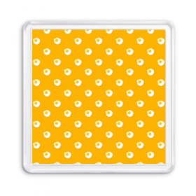 Магнит 55*55 с принтом Яичница в Ухте, Пластик | Размер: 65*65 мм; Размер печати: 55*55 мм | Тематика изображения на принте: egg | eggs | food | ornament | pattern | еда | орнамент | узор | яичница | яйца | яйцо